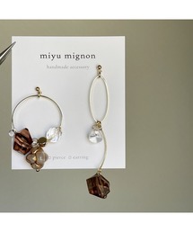 【miyu mignon】ポップコーンビーズのアシメピアス(MA)