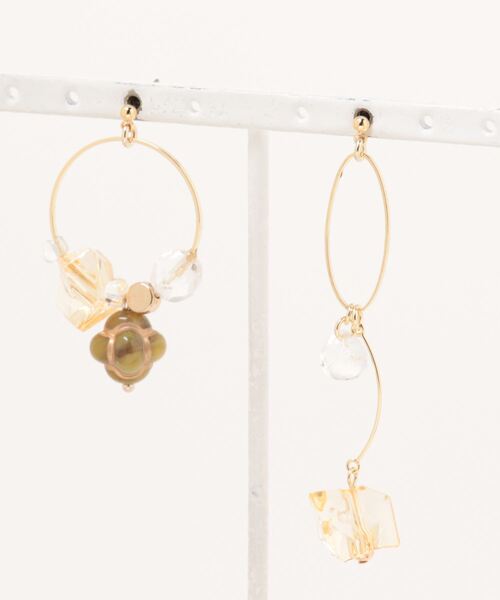 tone(トーン)の「【miyu mignon】ポップコーンビーズのアシメピアス(MA)(ピアス(両耳用)・レディース・イエロー/ブラウン・FREE)」の5枚目の写真