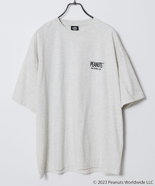 FREAK'S STORE(フリークスストア)の「【限定展開】PEANUTS/ピーナッツ 別注 ビッグシルエット バックプリント クルーネックTシャツ(Tシャツ/カットソー・メンズ・ブラック/アッシュグレー/ホワイト/ダークグリーン/グレイッシュブルー・LARGE/MEDIUM/SMALL)」の18枚目の写真