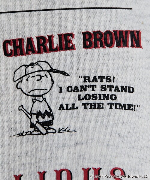 FREAK'S STORE(フリークスストア)の「【限定展開】PEANUTS/ピーナッツ 別注 ビッグシルエット バックプリント クルーネックTシャツ(Tシャツ/カットソー・メンズ・ブラック/アッシュグレー/ホワイト/ダークグリーン/グレイッシュブルー・LARGE/MEDIUM/SMALL)」の11枚目の写真