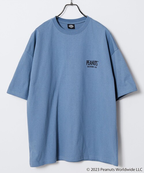 FREAK'S STORE(フリークスストア)の「【限定展開】PEANUTS/ピーナッツ 別注 ビッグシルエット バックプリント クルーネックTシャツ(Tシャツ/カットソー・メンズ・ブラック/アッシュグレー/ホワイト/ダークグリーン/グレイッシュブルー・LARGE/MEDIUM/SMALL)」の13枚目の写真