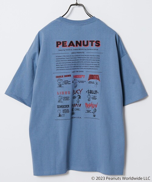 FREAK'S STORE(フリークスストア)の「【限定展開】PEANUTS/ピーナッツ 別注 ビッグシルエット バックプリント クルーネックTシャツ(Tシャツ/カットソー・メンズ・ブラック/アッシュグレー/ホワイト/ダークグリーン/グレイッシュブルー・LARGE/MEDIUM/SMALL)」の10枚目の写真