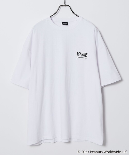 FREAK'S STORE(フリークスストア)の「【限定展開】PEANUTS/ピーナッツ 別注 ビッグシルエット バックプリント クルーネックTシャツ(Tシャツ/カットソー・メンズ・ブラック/アッシュグレー/ホワイト/ダークグリーン/グレイッシュブルー・LARGE/MEDIUM/SMALL)」の15枚目の写真