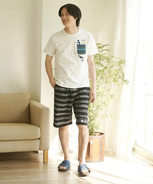 Blue Standard (ブルースタンダード)の「【BLUE STANDARD/ブルースタンダード】別注 ペンギンプリント ミニ裏毛 ショートパンツ さらさら 収益金の一部は寄付されます。(その他パンツ・メンズ・その他/その他3/その他2/その他1・MEDIUM/LARGE/X-LARGE)」の6枚目の写真