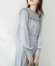 WEB限定カラーあり / プチハイヨークフリルギャザーワンピース