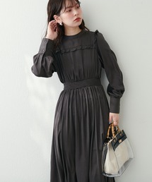 WEB限定カラーあり / プチハイヨークフリルギャザーワンピース