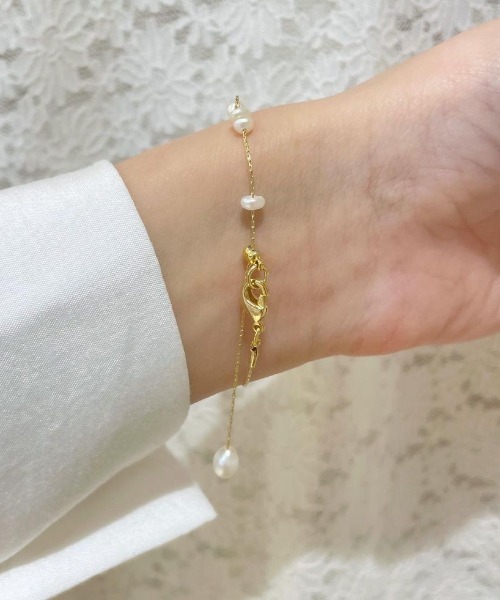 flower（フラワー）の「ドロップパールブレスレット（ブレスレット・レディース・ゴールド・FREE）」の15枚目の写真