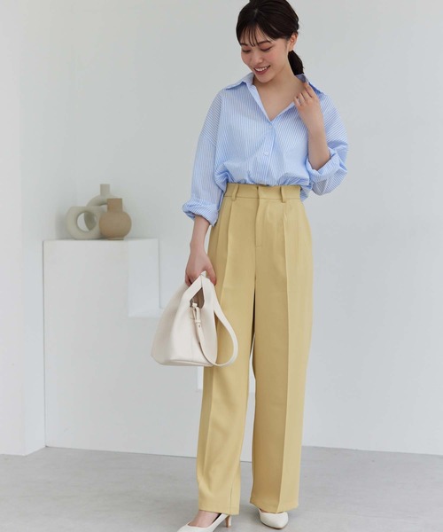 Edit Sheen（エディットシーン）の「カラーストライプルーズシャツ（シャツ/ブラウス・レディース・ピンク/グレー/グリーン/イエロー/オレンジ/ブルー・M）」の19枚目の写真