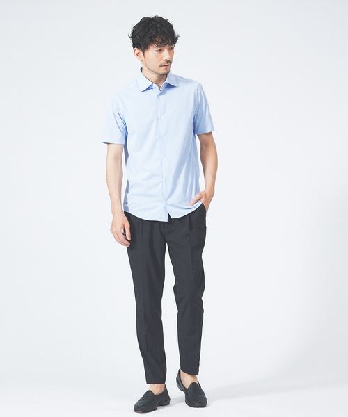 ABAHOUSE GRAY（アバハウスグレイ）の「【Comfeel】吸水速乾 半袖シャツ（シャツ/ブラウス・メンズ・サックスブルー/ホワイト/ブルー系その他2/ブルー系その他3/ブルー系その他・44/46/48/50）」の6枚目の写真