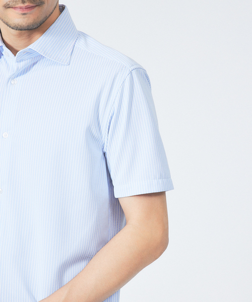 ABAHOUSE GRAY（アバハウスグレイ）の「【Comfeel】吸水速乾 半袖シャツ（シャツ/ブラウス・メンズ・サックスブルー/ホワイト/ブルー系その他2/ブルー系その他3/ブルー系その他・44/46/48/50）」の10枚目の写真