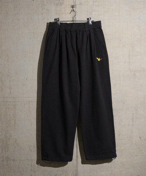 (What it isNt)ART BY MARKGONZALES(ワットイットイズント)の「【h】〔(What it isNT)art by MARKGONZALES〕コットンツイル ワイドスケーターパンツ(チノパンツ・メンズ・ブラック/パープル/オフホワイト/グリーン/チャコールグレー/カーキ/ベージュ・MEDIUM/LARGE/X-LARGE)」の11枚目の写真