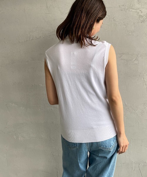 gicipi（ジチピ）の「[GICIPI/ジチピ] TITANIO モックネック ノースリーブニットソー（ニット/セーター・レディース・ブラック/ケリーグリーン/ホワイト・1）」の18枚目の写真