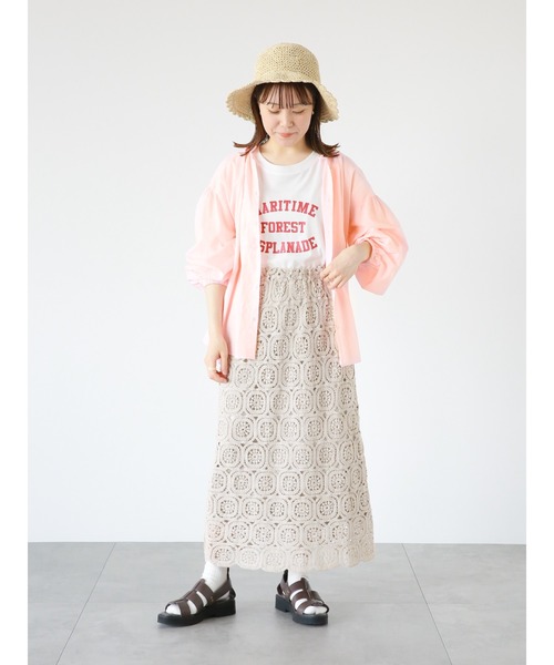 ehka sopo(エヘカソポ)の「バンドカラーボリュームスリーブシャツ(シャツ/ブラウス・レディース・ベージュ/キナリ/ピンク・フリ-)」の21枚目の写真
