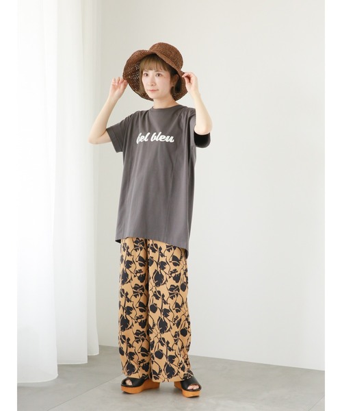 Samansa Mos2 blue（サマンサモスモスブルー）の「リーフ柄イージーパンツ（その他パンツ・レディース・ベージュ系その他/キナリ/ブラック・ﾌﾘ-）」の14枚目の写真