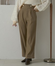 ボタンデザインストレートパンツ／【WEB/EC限定商品】