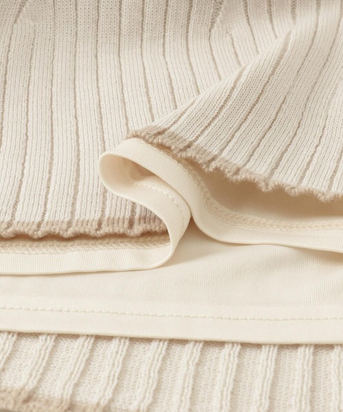 SENSE OF PLACE by URBAN RESEARCH（センスオブプレイスバイアーバンリサーチ）の「トリミングナローニットスカート（スカート・レディース・ライトベージュ/アイボリー/ブラック・ONE）」の13枚目の写真