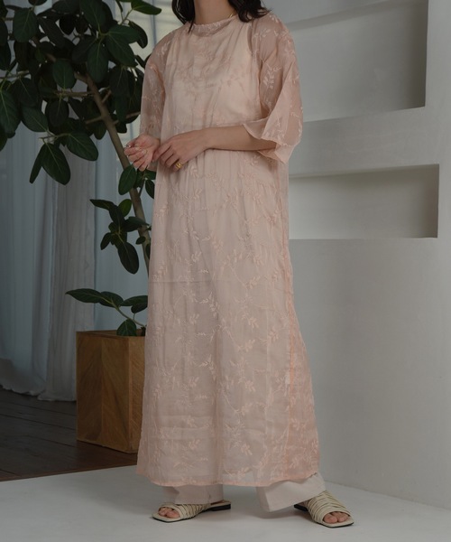 【試着のみ】FLOW FLOWER EMBROIDERY ONE PIECE FLOW FLOWER EMBROIDERY ONE PIECE