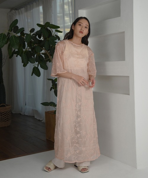 flower embroidery ops（ワンピース）｜I_am（アイアム）の