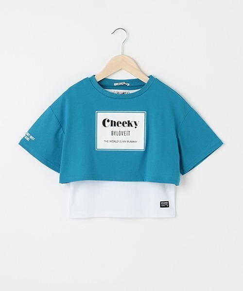 by LOVEiT（バイラビット）の「短丈Tシャツキャミセット（アンサンブル・キッズ・ピンク/ロイヤルブルー/ブラック・160cm/120cm/140cm/150cm/130cm）」の3枚目の写真