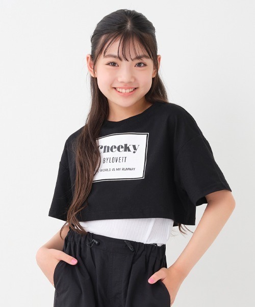 by LOVEiT（バイラビット）の「短丈Tシャツキャミセット（アンサンブル・キッズ・ピンク/ロイヤルブルー/ブラック・160cm/120cm/140cm/150cm/130cm）」の2枚目の写真