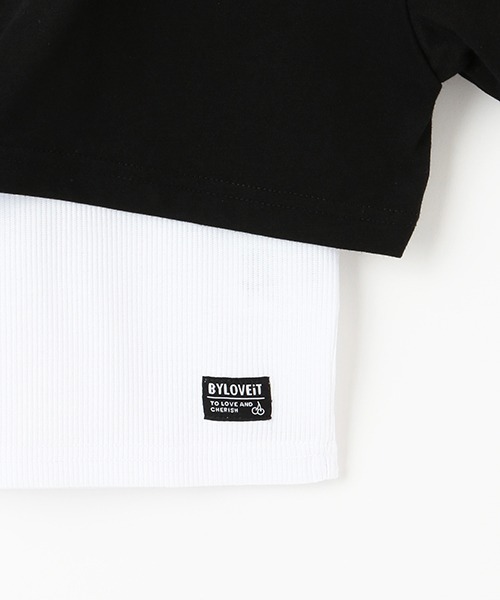 by LOVEiT（バイラビット）の「短丈Tシャツキャミセット（アンサンブル・キッズ・ピンク/ロイヤルブルー/ブラック・160cm/120cm/140cm/150cm/130cm）」の6枚目の写真