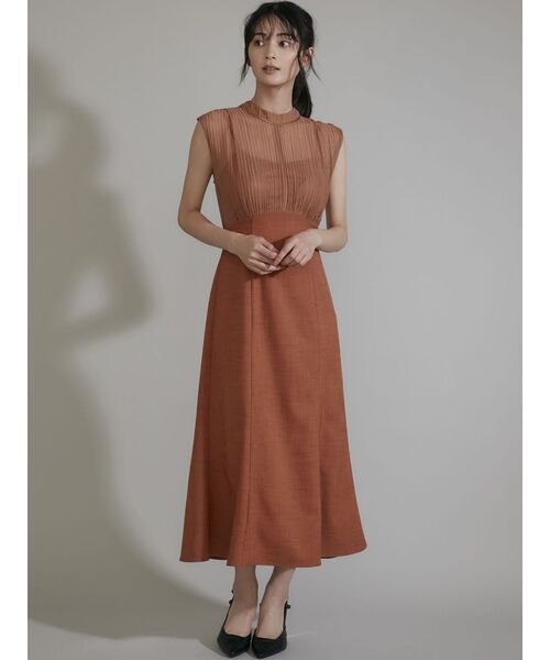 ★REISS Eloise ストライプｘセルフタイフレア 上質ワンピ★ エイミーイストワール eimy istoire フリルストライプフレア