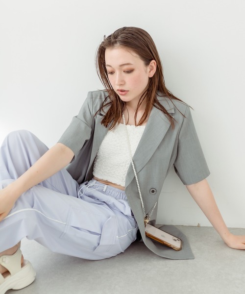 OLIVE des OLIVE(オリーブデオリーブ)の「イマドキベアトップ 1031060400(キャミソール・レディース・ホワイト/オフホワイト/ブラック/ラベンダー・FREE)」の18枚目の写真