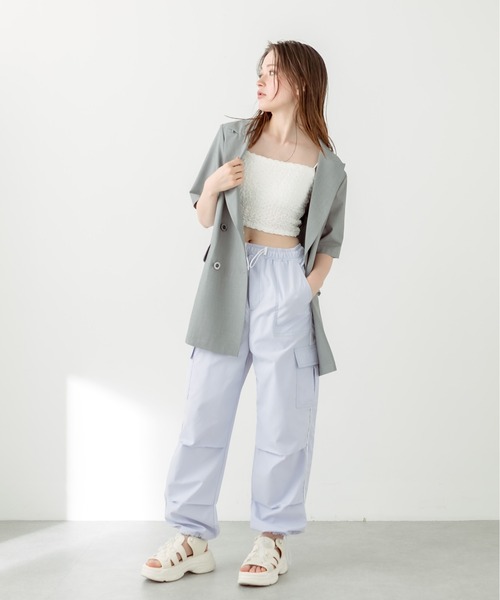 OLIVE des OLIVE(オリーブデオリーブ)の「イマドキベアトップ 1031060400(キャミソール・レディース・ホワイト/オフホワイト/ブラック/ラベンダー・FREE)」の6枚目の写真