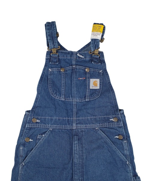 Carhartt（カーハート）の「【T18】【Carhartt/カーハート】WASHED DENIM BIB OVERALL/UNLINED ウォッシュデニムオーバーオール（サロペット/オーバーオール・レディース・ブルー・34inch/30 inch）」の3枚目の写真