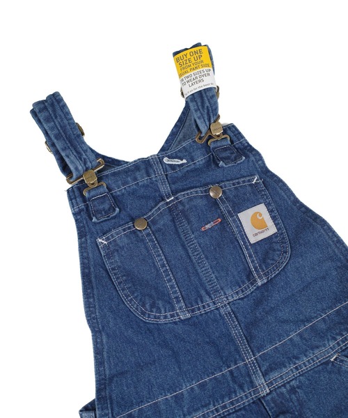 Carhartt（カーハート）の「【T18】【Carhartt/カーハート】WASHED DENIM BIB OVERALL/UNLINED ウォッシュデニムオーバーオール（サロペット/オーバーオール・レディース・ブルー・34inch/30 inch）」の4枚目の写真