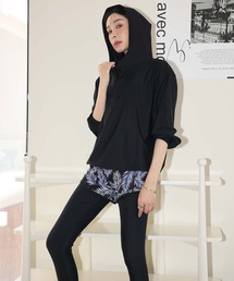 OSYAREVO（オシャレボ）の「水着 レディース 体型カバー ラッシュガード 紫外線カット率 99％以上 UPF50+ uvカット フィットネス 水陸両用 スポーティ セットアップ ビキニ 体型カバー レディース（水着）」