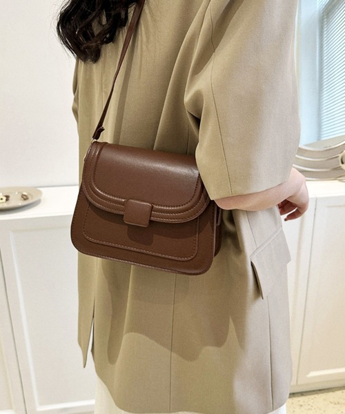 セール】シンプルフラップショルダーバッグ（ショルダーバッグ