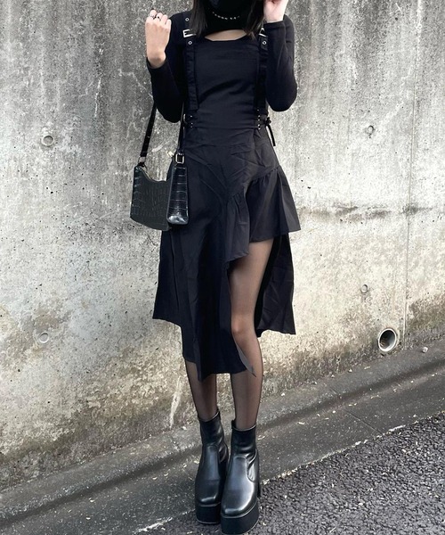Chick（チック）の「アシンメトリーキャミワンピ―ス（ワンピース・レディース・ブラック・S/M/L）」の17枚目の写真