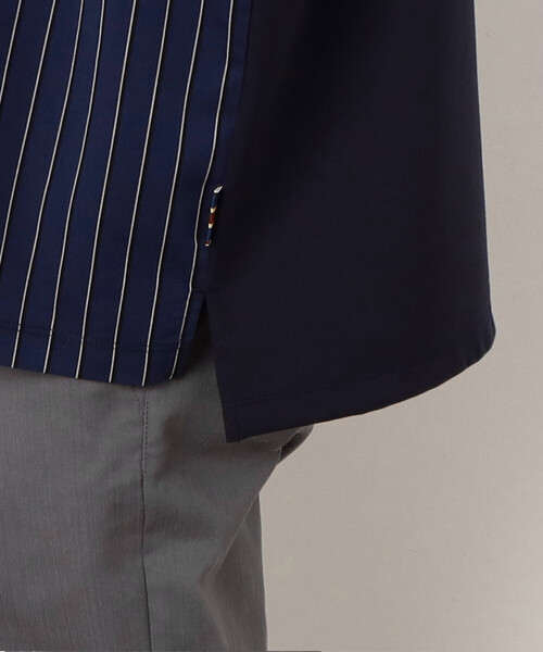 COMME　CA COMMUNE（コムサコミューン）の「ストライプ切り替え Ｔシャツ（Tシャツ/カットソー・メンズ・ブラック/ネイビー・MEDIUM/LARGE）」の14枚目の写真
