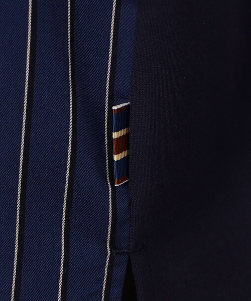 COMME　CA COMMUNE（コムサコミューン）の「ストライプ切り替え Ｔシャツ（Tシャツ/カットソー・メンズ・ブラック/ネイビー・MEDIUM/LARGE）」の15枚目の写真