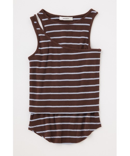 MOUSSY（マウジー）の「LAYER RIB TANK セット（タンクトップ・レディース・イエロー/ネイビー/ブラウン系その他・FREE）」の14枚目の写真