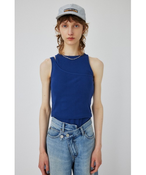 MOUSSY（マウジー）の「LAYER RIB TANK セット（タンクトップ・レディース・イエロー/ネイビー/ブラウン系その他・FREE）」の12枚目の写真