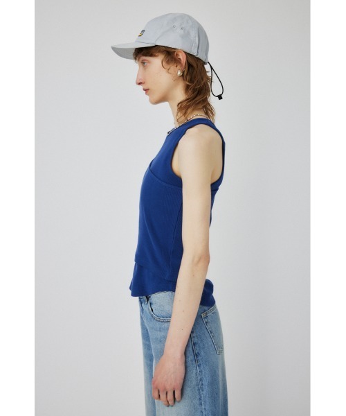 MOUSSY（マウジー）の「LAYER RIB TANK セット（タンクトップ・レディース・イエロー/ネイビー/ブラウン系その他・FREE）」の9枚目の写真