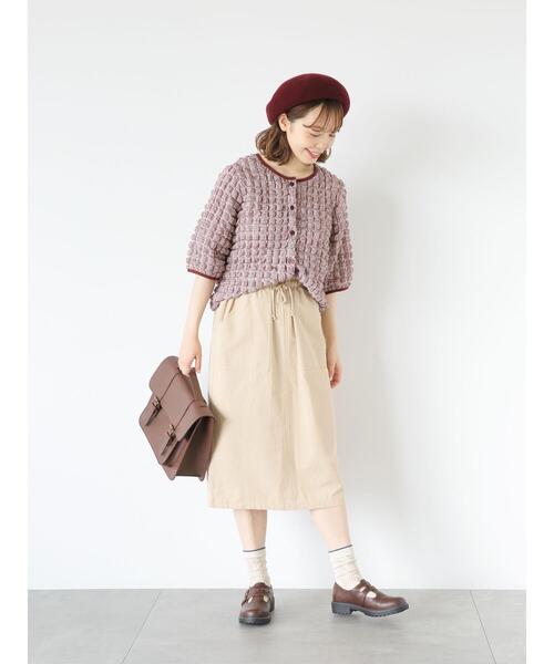 ehka sopo（エヘカソポ）の「ベイカースピンドルスカート（スカート・レディース・グリーン/チャコールグレー/ベージュ・F）」の21枚目の写真