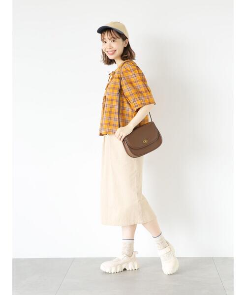 ehka sopo（エヘカソポ）の「ベイカースピンドルスカート（スカート・レディース・グリーン/チャコールグレー/ベージュ・F）」の18枚目の写真