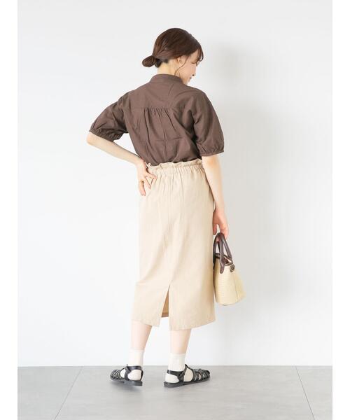 ehka sopo（エヘカソポ）の「ベイカースピンドルスカート（スカート・レディース・グリーン/チャコールグレー/ベージュ・F）」の14枚目の写真