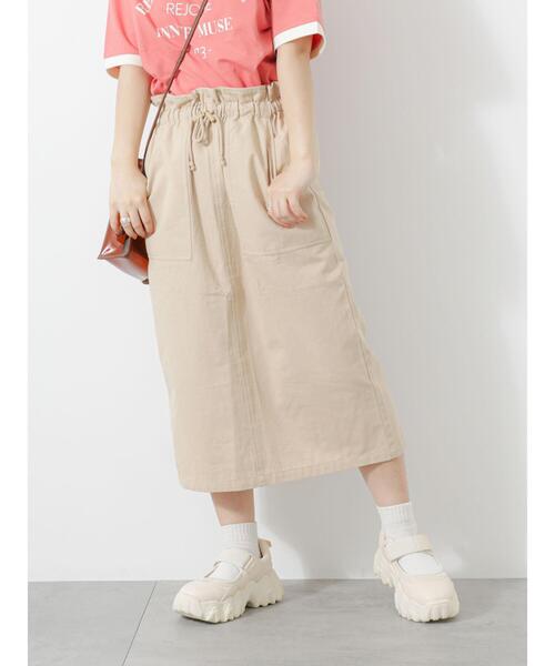 ehka sopo（エヘカソポ）の「ベイカースピンドルスカート（スカート・レディース・グリーン/チャコールグレー/ベージュ・F）」の9枚目の写真