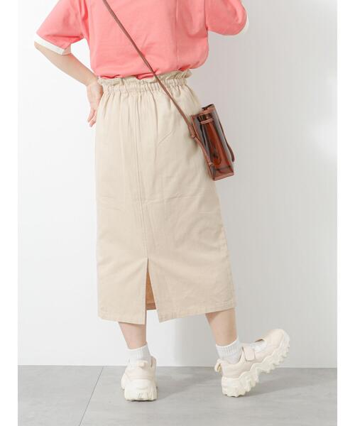 ehka sopo（エヘカソポ）の「ベイカースピンドルスカート（スカート・レディース・グリーン/チャコールグレー/ベージュ・F）」の7枚目の写真