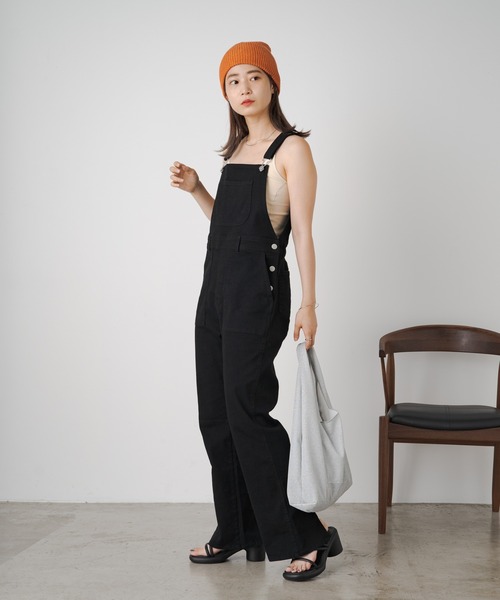 Kastane(カスタネ)の「ニット帽(ニットキャップ/ビーニー・レディース・チャコールグレー/オレンジ/ブラック・FREE)」の13枚目の写真