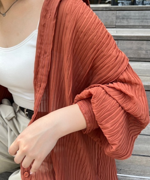 nemne store(ネンネストア)の「【低身長用サイズあり】ワッシャーシアービッグシャツ(シャツ/ブラウス・レディース・カーキ/アイボリー/オレンジ・SMALL/MEDIUM)」の18枚目の写真