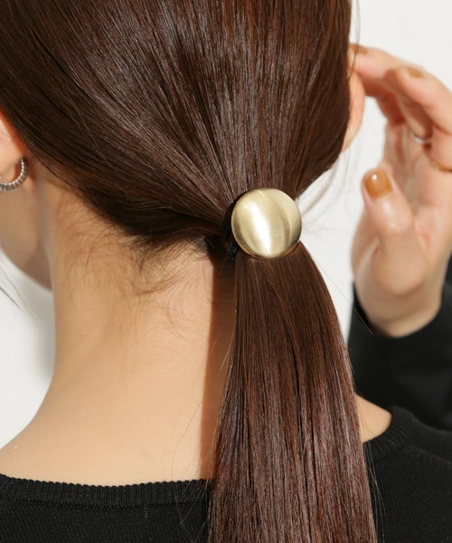 NANO universe(ナノユニバース)の「サークルモチーフヘアゴム(ヘアゴム・レディース・ゴールド/シルバー・FREE)」の2枚目の写真