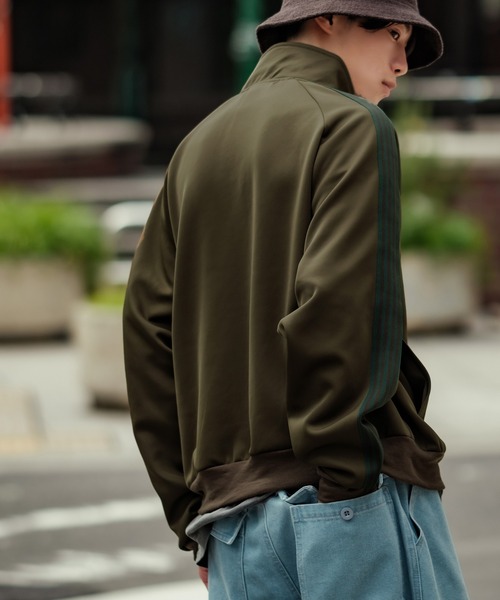 improves(インプローブス)の「【UAU】ライントラック ジャケット セットアップ対応(ジャージ・メンズ・ネイビー/ブラウン/ブラック/グレー/ストライプ/ラベンダー/ダークブラウン/ホワイト・MEDIUM/LARGE/SMALL)」の19枚目の写真