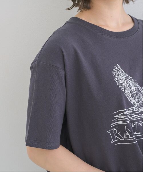 ems excite(エムズエキサイト)の「かすれプリントTEE(Tシャツ/カットソー・レディース・グリーン/チャコールグレー/ライトグレー・FREE)」の15枚目の写真