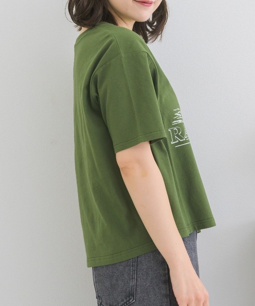 ems excite(エムズエキサイト)の「かすれプリントTEE(Tシャツ/カットソー・レディース・グリーン/チャコールグレー/ライトグレー・FREE)」の6枚目の写真