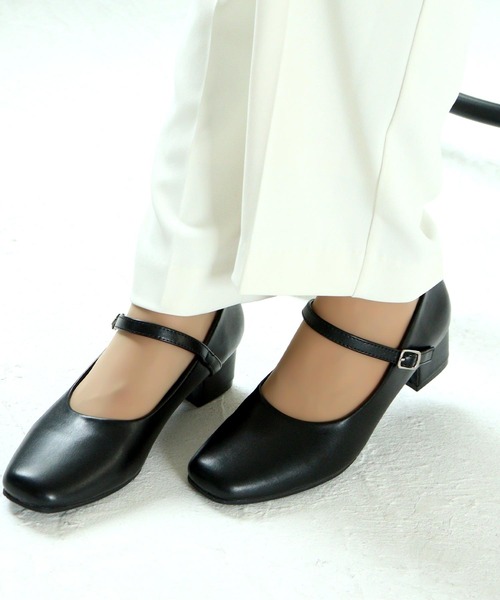 SOROTTO（ソロット）の「【特許取得】かかと抜け防止機能 ふかふか3Dインソール 3.5cmローヒール走れるストラップパンプス（パンプス・レディース・ブラック・22.0cm/22.5cm/23.0cm/23.5cm/24.0cm/24.5cm/25.0cm/25.5cm）」の8枚目の写真